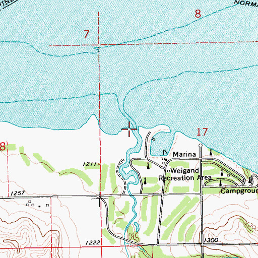 Topographic Map of Weigand Creek, NE