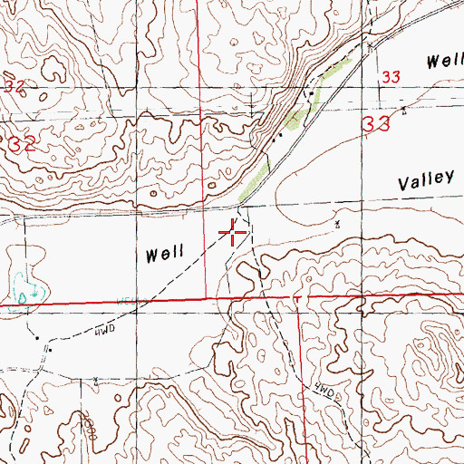 Topographic Map of Well Valley, NE