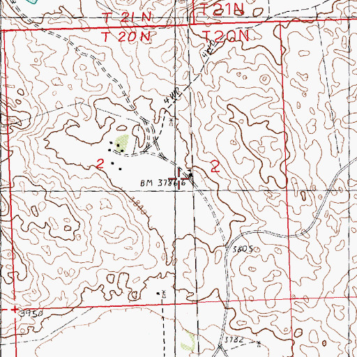 Topographic Map of Well Valley School, NE