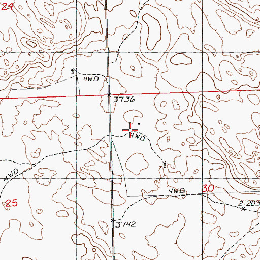 Topographic Map of Wells Camp, NE