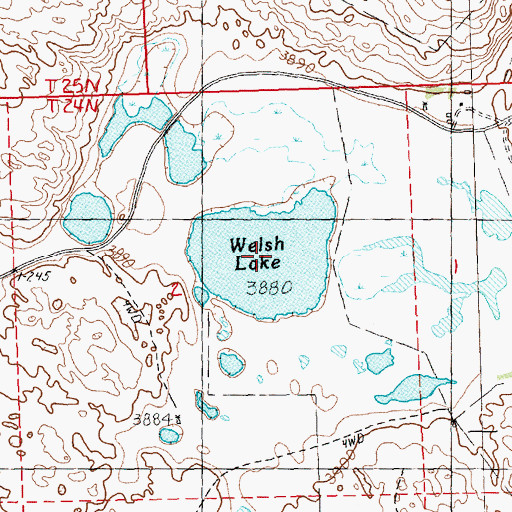 Topographic Map of Welsh Lake, NE