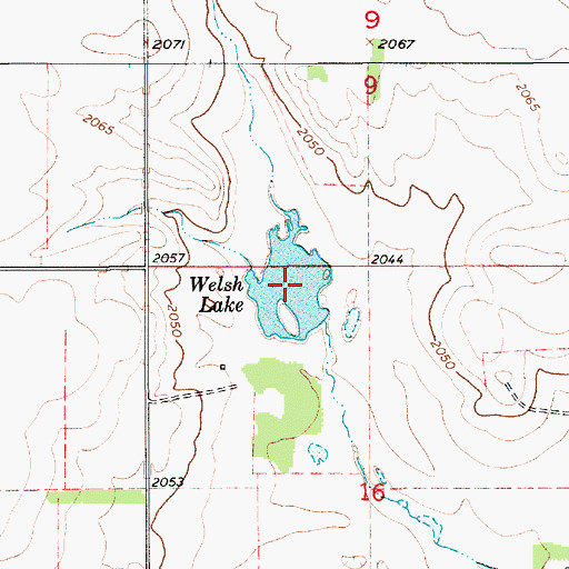 Topographic Map of Welsh Lake, NE