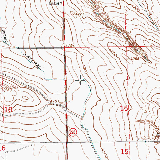 Topographic Map of West Bald Peak Lateral, NE
