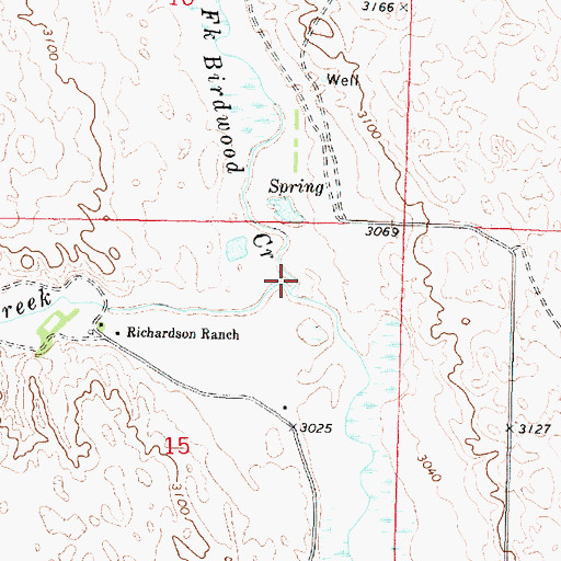 Topographic Map of West Birdwood Creek, NE
