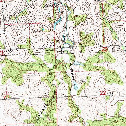 Topographic Map of West Branch, NE