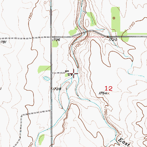 Topographic Map of West Branch Louse Creek, NE