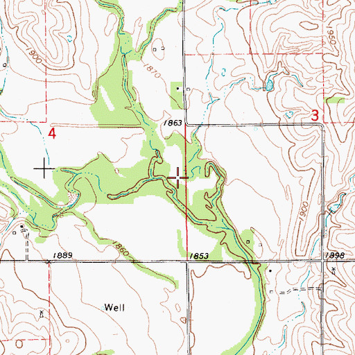 Topographic Map of West Branch Thompson Creek, NE