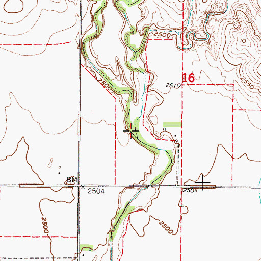 Topographic Map of West Buffalo Creek, NE