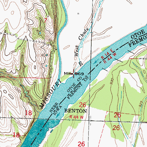 Topographic Map of West Chute, NE