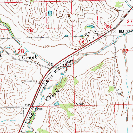 Topographic Map of West Creek, NE
