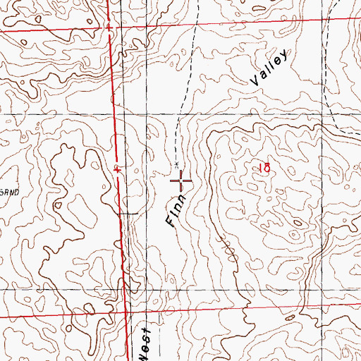 Topographic Map of West Finn Valley, NE