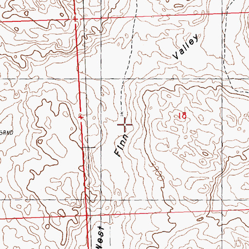 Topographic Map of West Finn Valley, NE