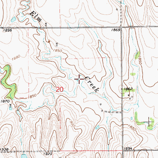 Topographic Map of West Fork Elm Creek, NE