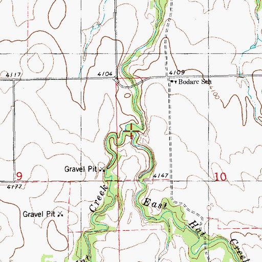 Topographic Map of West Hat Creek, NE