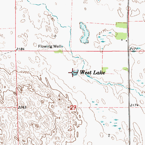 Topographic Map of West Lake, NE