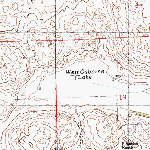 Topographic Map of West Osborne Lake, NE