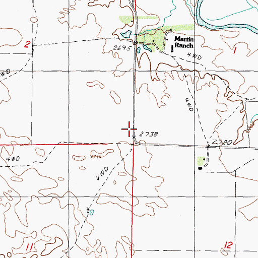 Topographic Map of West Purdum School, NE