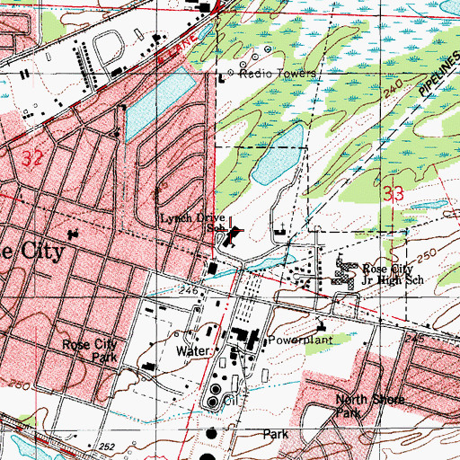 Topographic Map of Lynch Drive Elementary School, AR