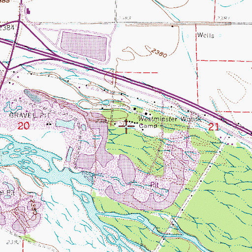 Topographic Map of Westminister Woods Camp, NE