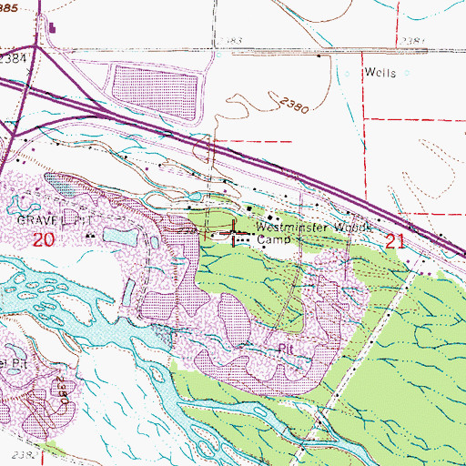 Topographic Map of Westminster Woods Camp, NE