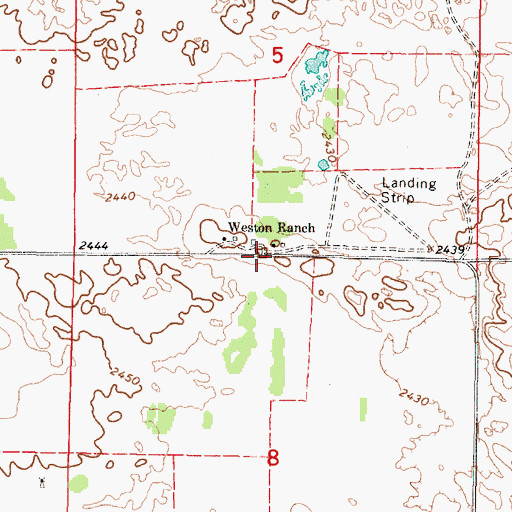 Topographic Map of Weston Ranch, NE