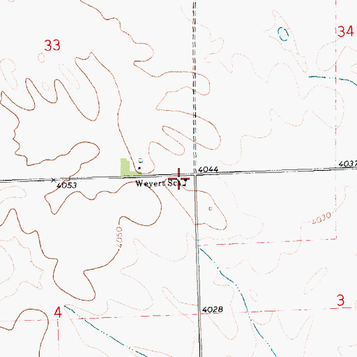 Topographic Map of Weyert School, NE