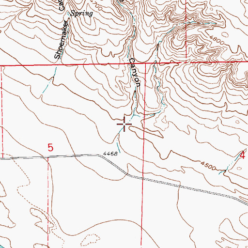 Topographic Map of Whipple Canyon, NE