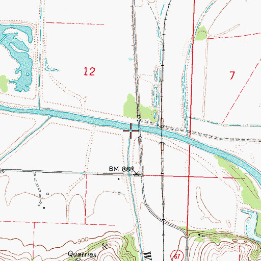 Topographic Map of Whisky Run, NE