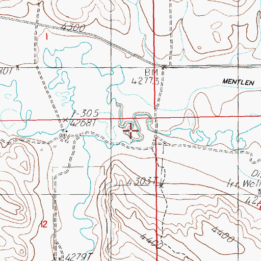 Topographic Map of Whistle Creek, NE