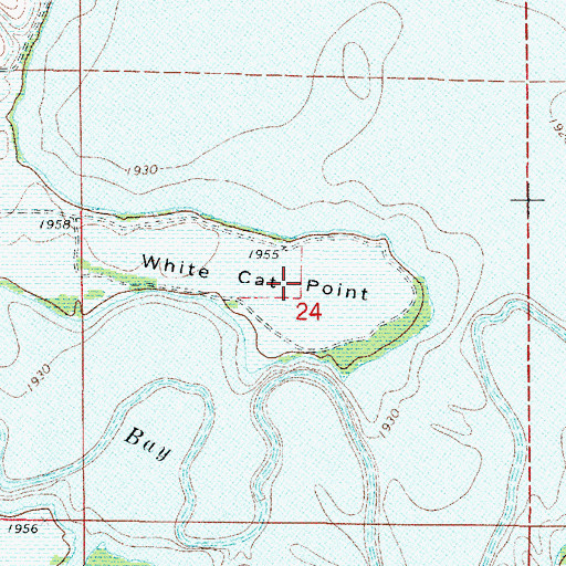 Topographic Map of White Cat Point, NE