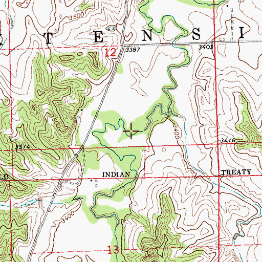 Topographic Map of White Clay Creek, NE