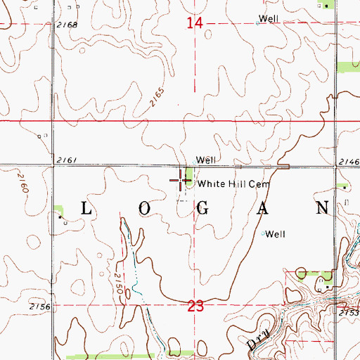 Topographic Map of White Hill Cemetery, NE