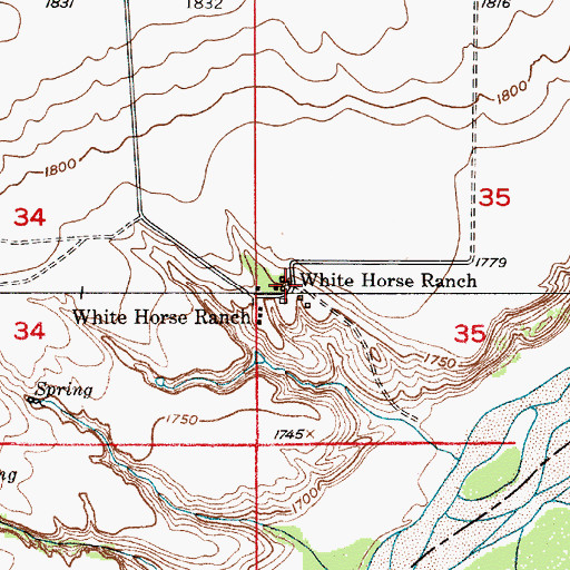 Topographic Map of White Horse Ranch, NE