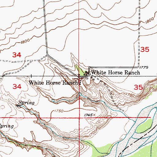 Topographic Map of White House Ranch, NE