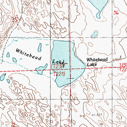 Topographic Map of Whitehead Lake, NE