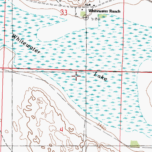 Topographic Map of Whitewater Lake, NE