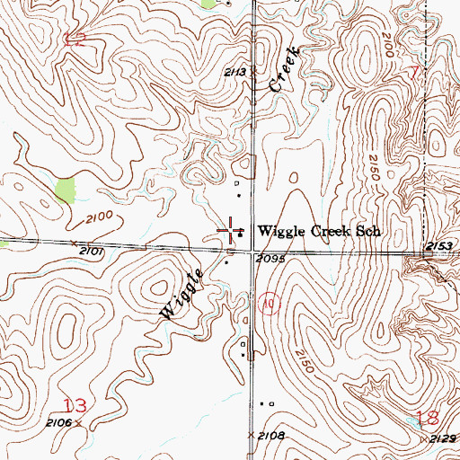 Topographic Map of Wiggle Creek School (historical), NE