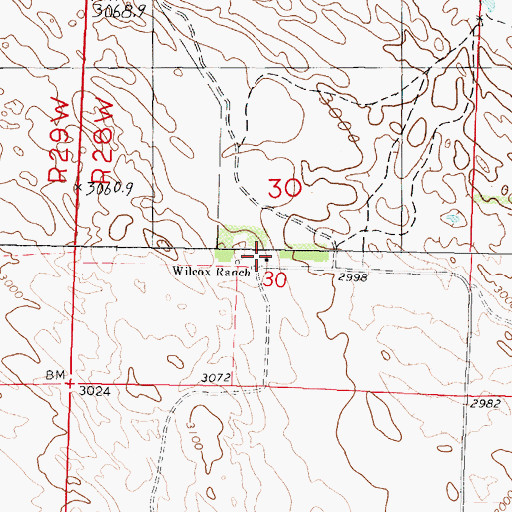 Topographic Map of Wilcox Ranch, NE