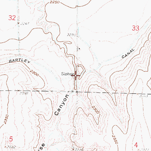 Topographic Map of Wild Horse Canyon, NE