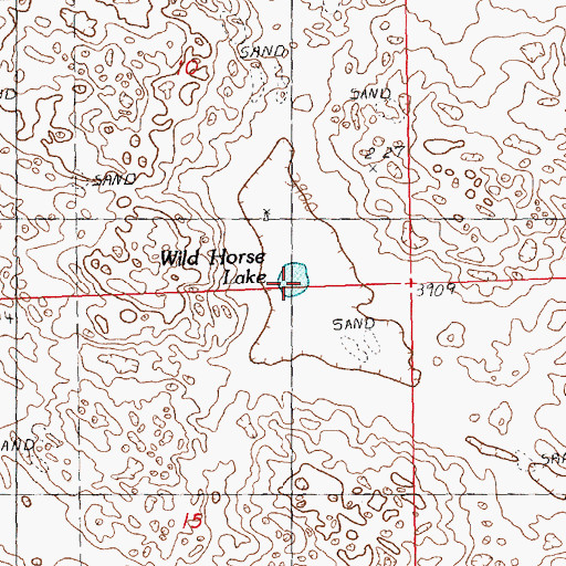 Topographic Map of Wild Horse Lake, NE