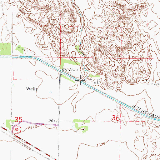 Topographic Map of Wild Horse Valley, NE