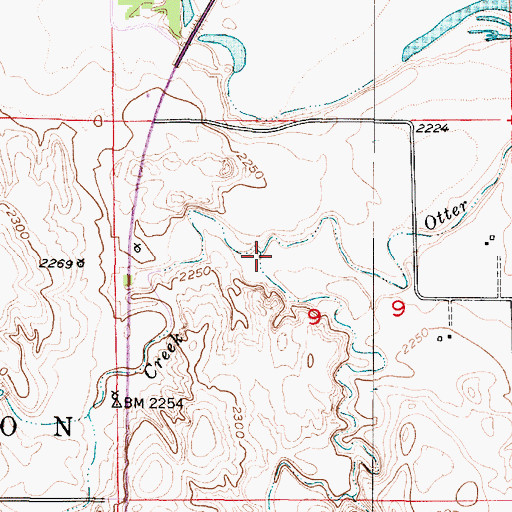 Topographic Map of Wild Horse Valley, NE