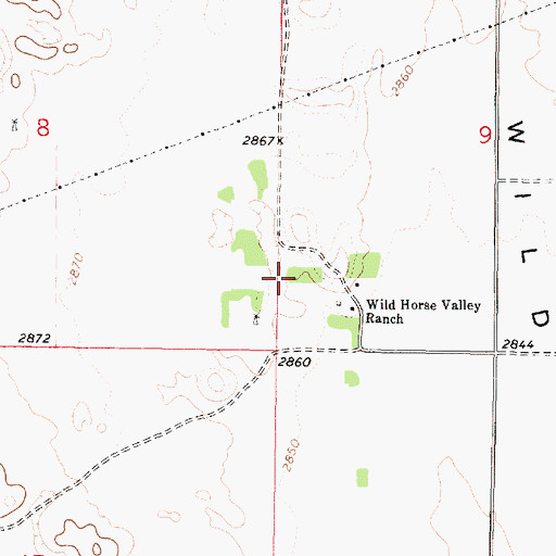 Topographic Map of Wild Horse Valley Ranch, NE