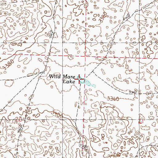 Topographic Map of Wild Mare Lake, NE