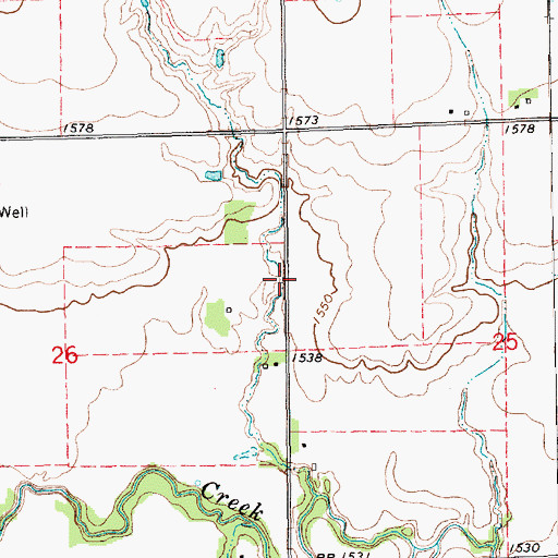 Topographic Map of Wildcat Creek, NE