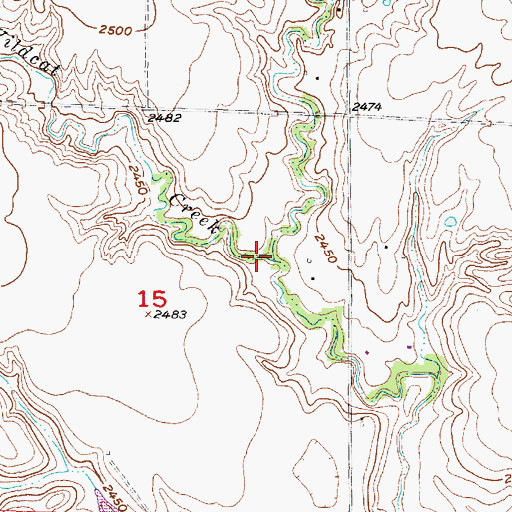 Topographic Map of Wildcat Creek, NE