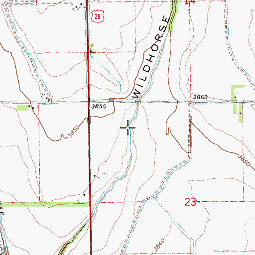 Topographic Map of Wildhorse Canyon, NE