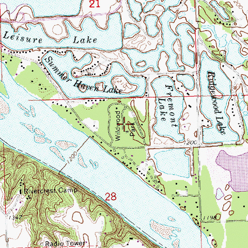 Topographic Map of Wildwood Park, NE