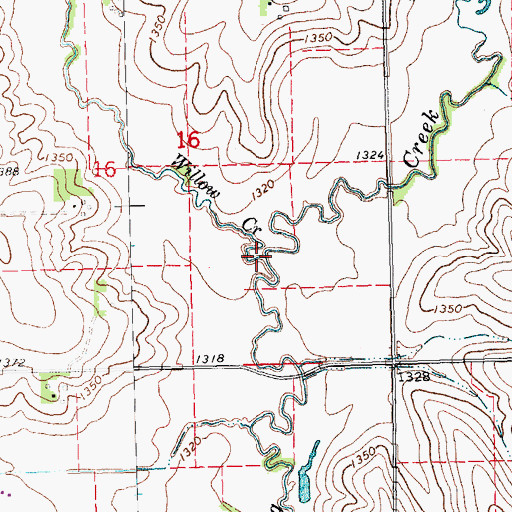 Topographic Map of Willow Creek, NE