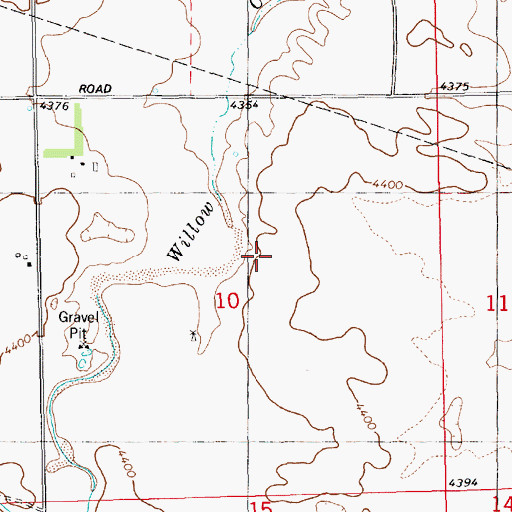 Topographic Map of Willow Creek, NE